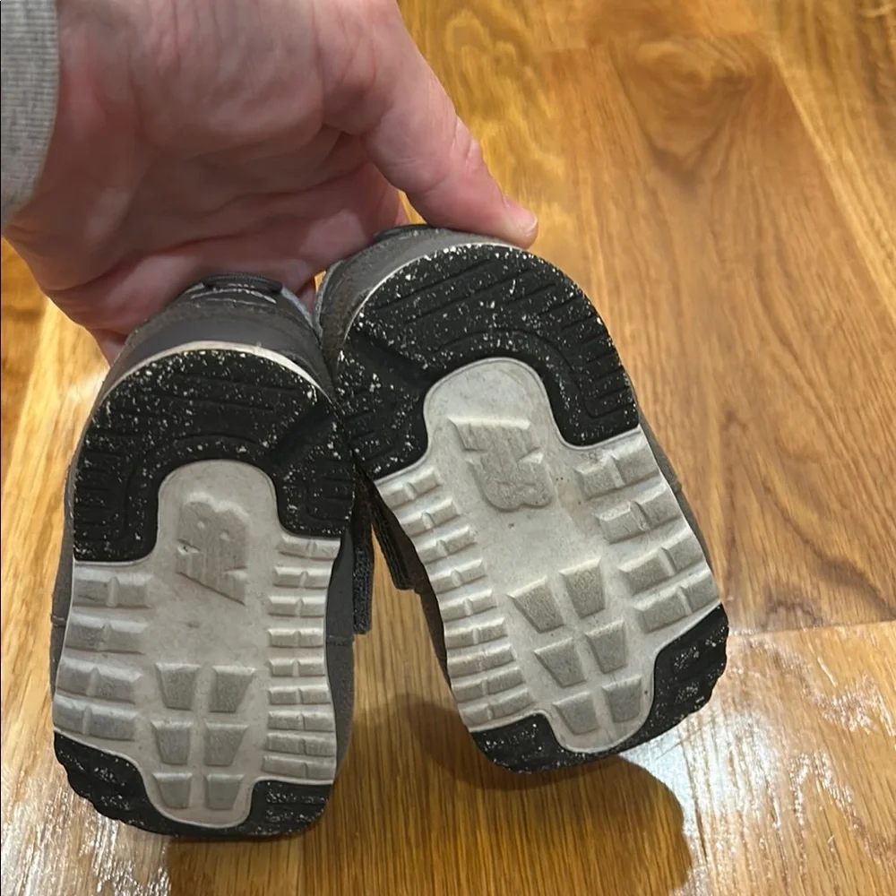 Gray Kids Velcro Sneakers - 574 Style